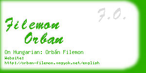 filemon orban business card